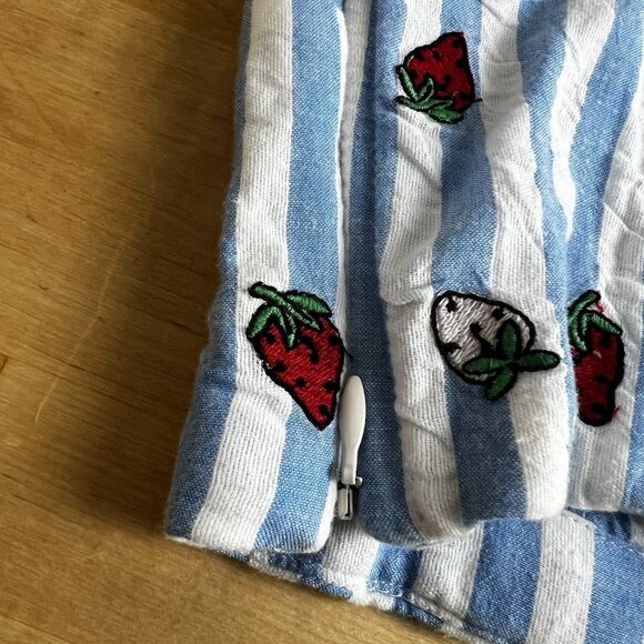 Maeve Anthropologie Striped Strawberry Bustier Sweetheart Cami Tank Top Size 0‎ - Picture 5 of 10